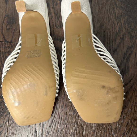 white strappy steve madden heels - Picture 4 of 4